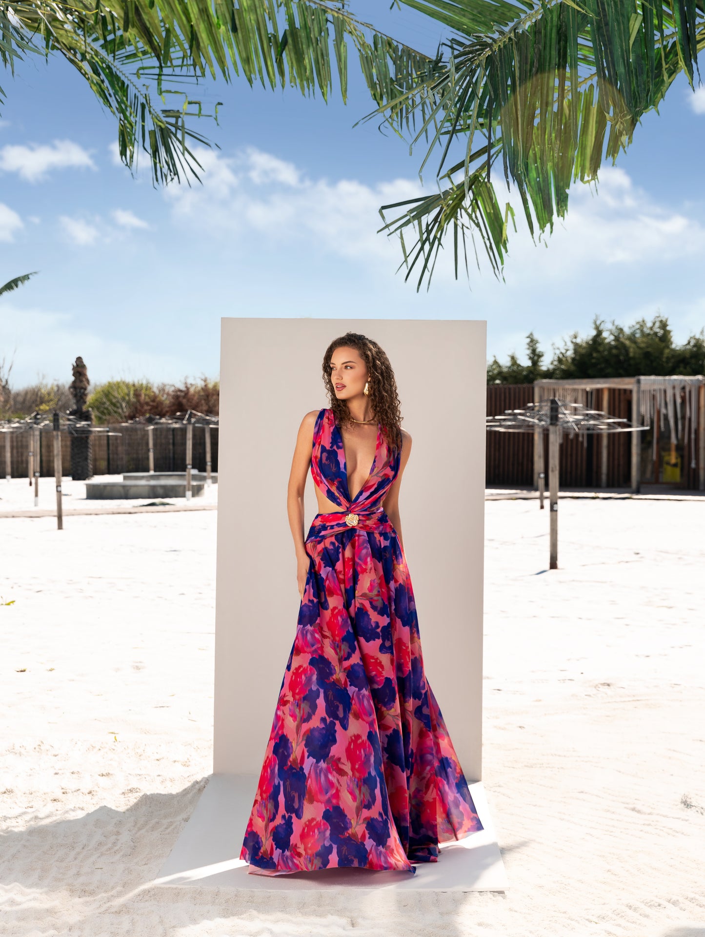 Дълга рокля от шифон "ROSE MIRAGE"