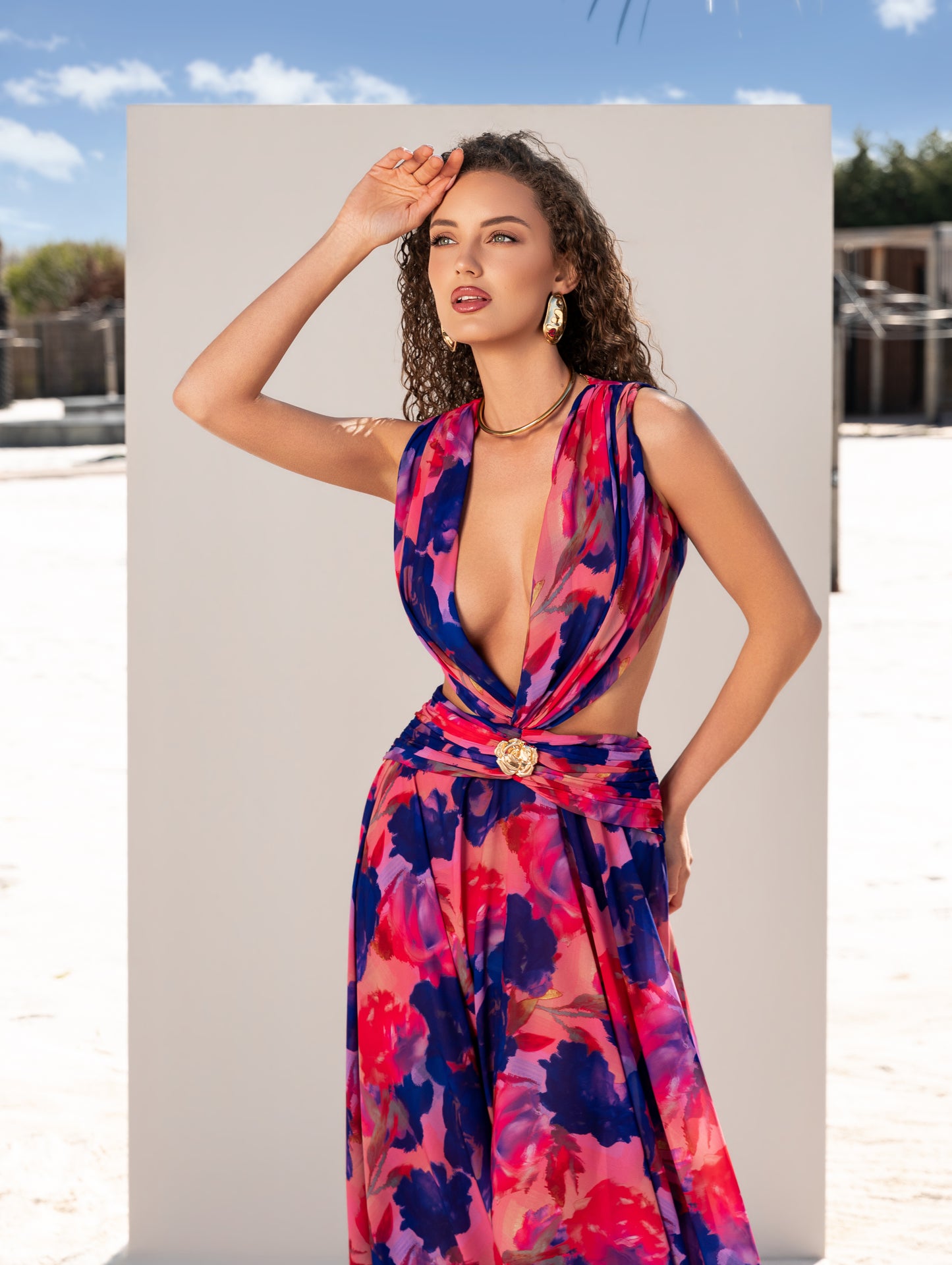 Дълга рокля от шифон "ROSE MIRAGE"