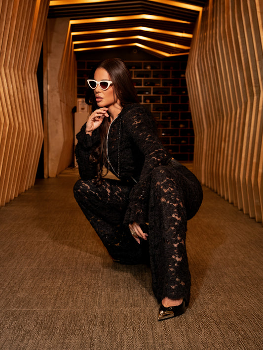 NOIRELLE PANTS/ Дълъг панталон от дантела